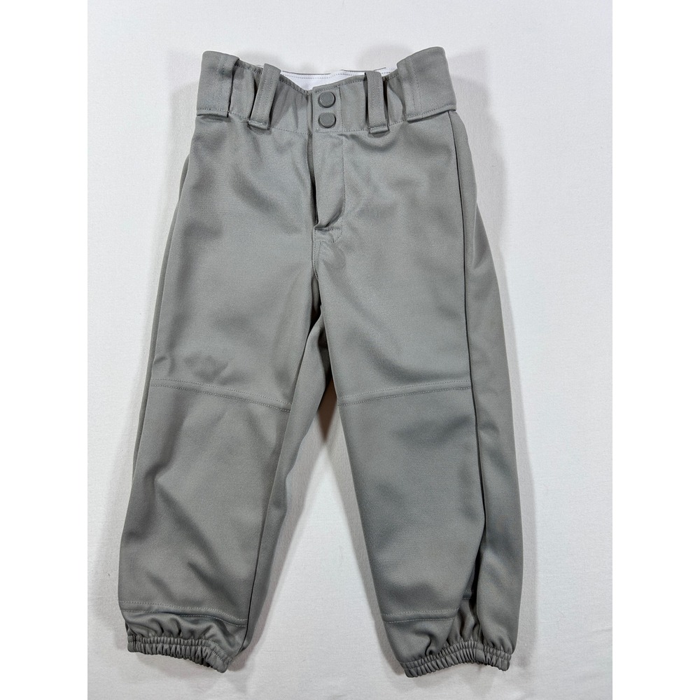 Rawlings Youth Baseball Pants Gray WALY31P Size XS Double Knee Elastic Cuffs